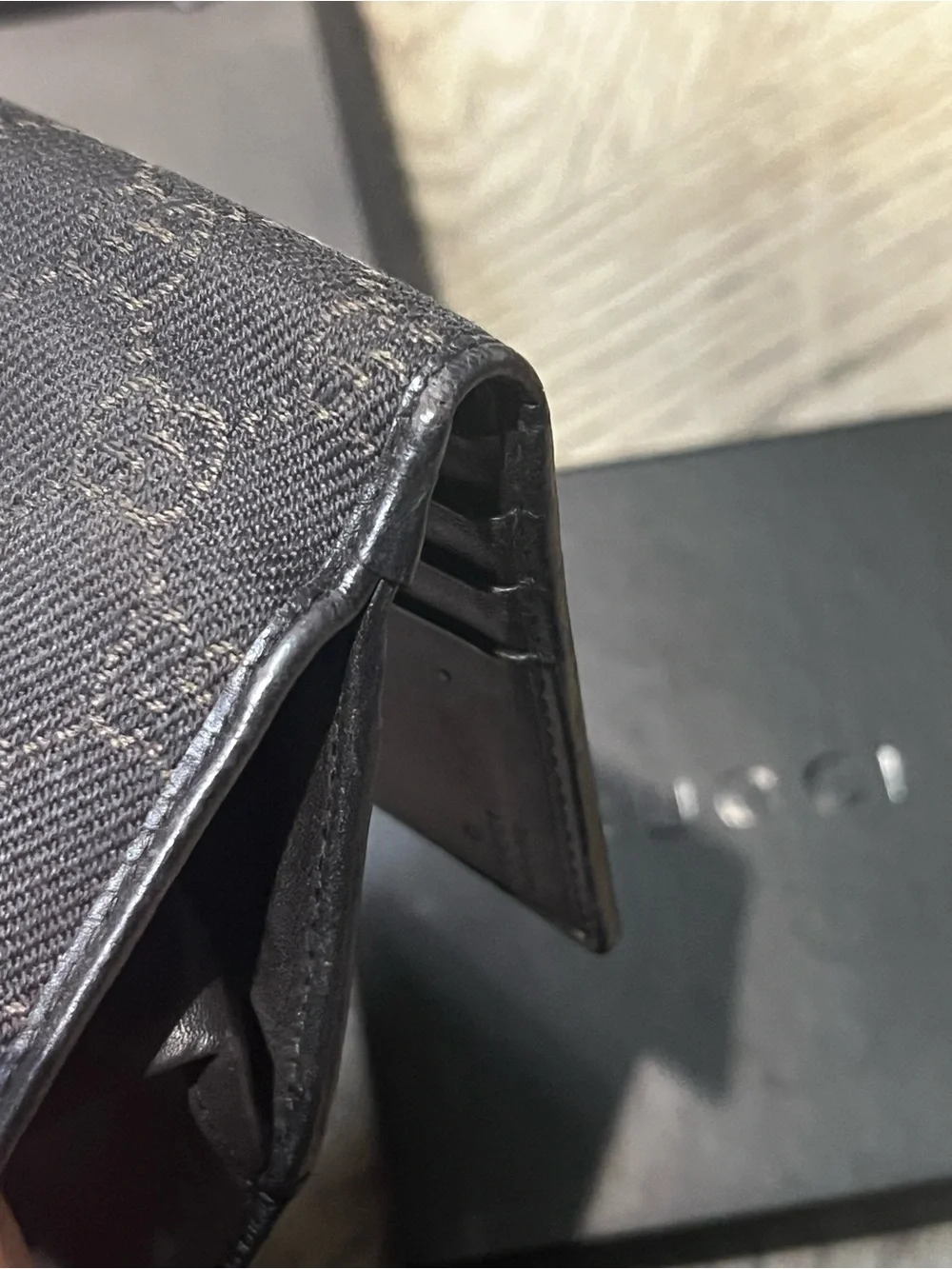Gucci leather brass pocket
